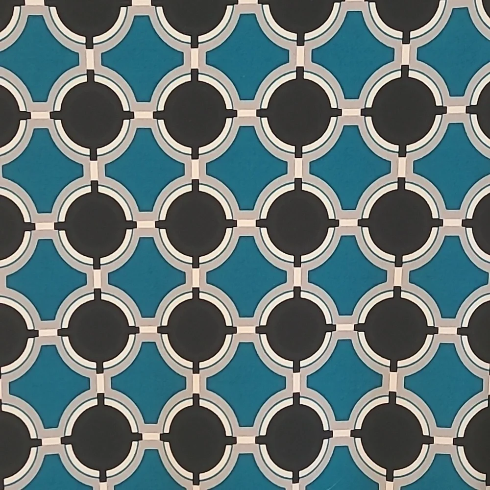 White House Black Market XS Teal Black and White  Geometrical Dress - Picture 4 of 9